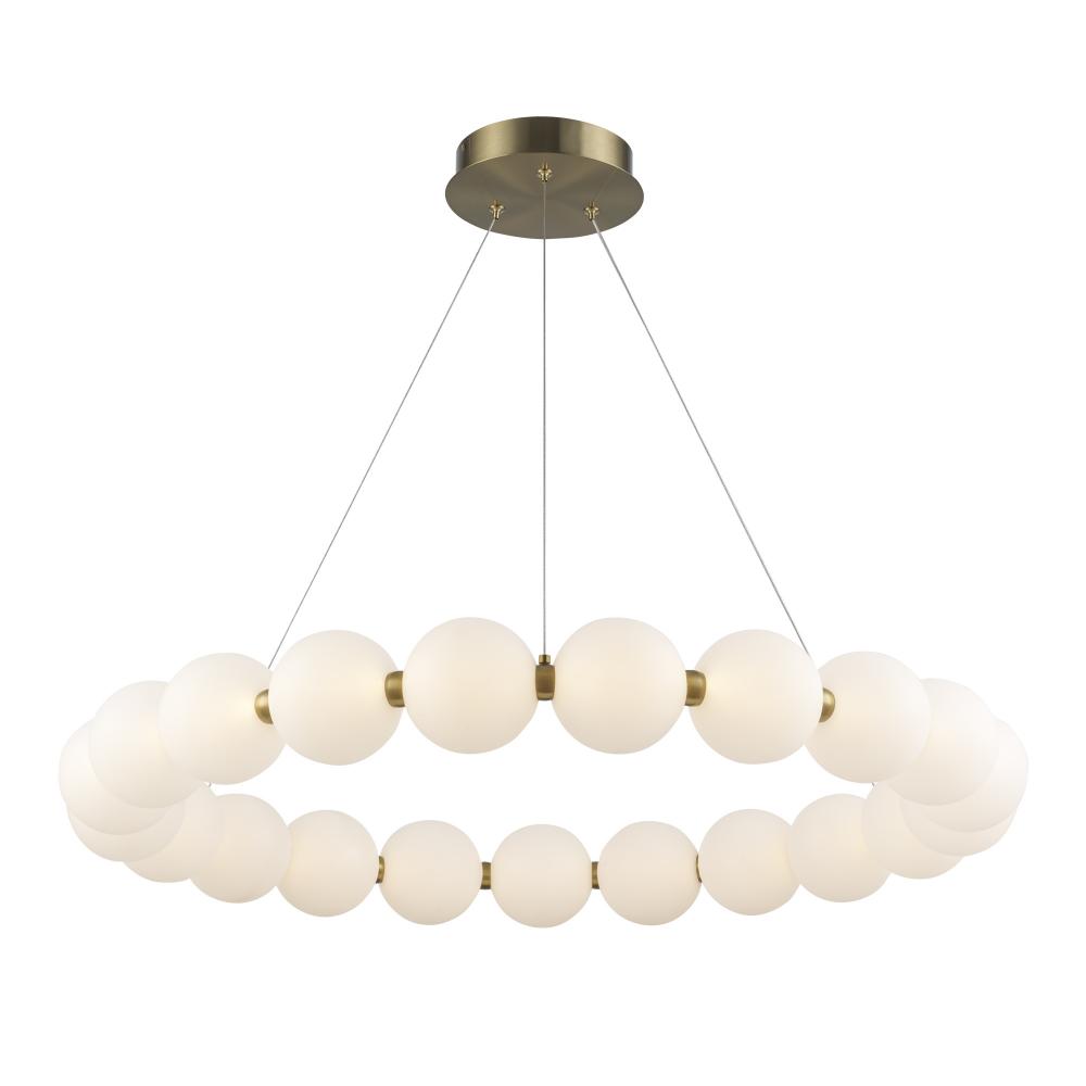 33" LED PENDANT-PEARL RING-MED